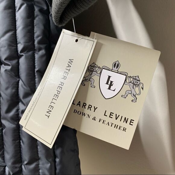 Larry Levine Faux-Fur-Trim Quilted Down Coat - M - Picture 6 of 7